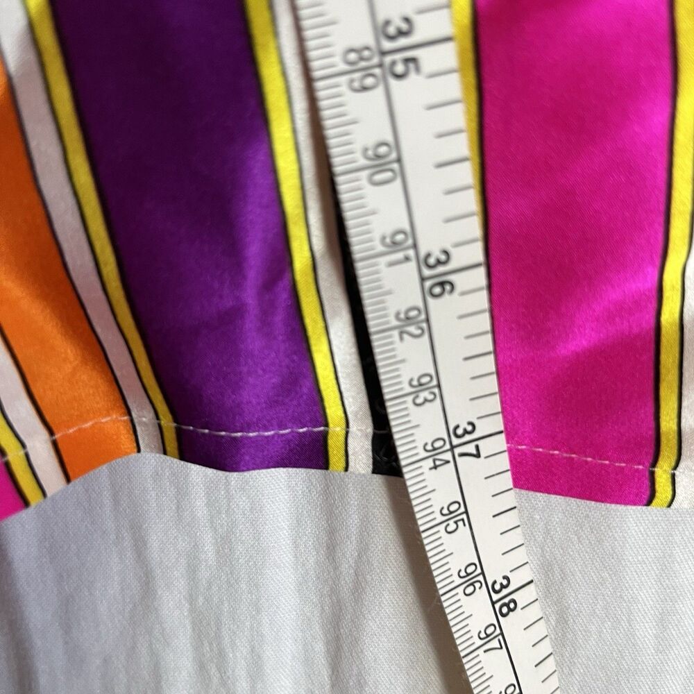 Vintage Cache 100% Silk Kaftan Dress Sz S Colorful NO BELT Boho - Picture 8 of 9